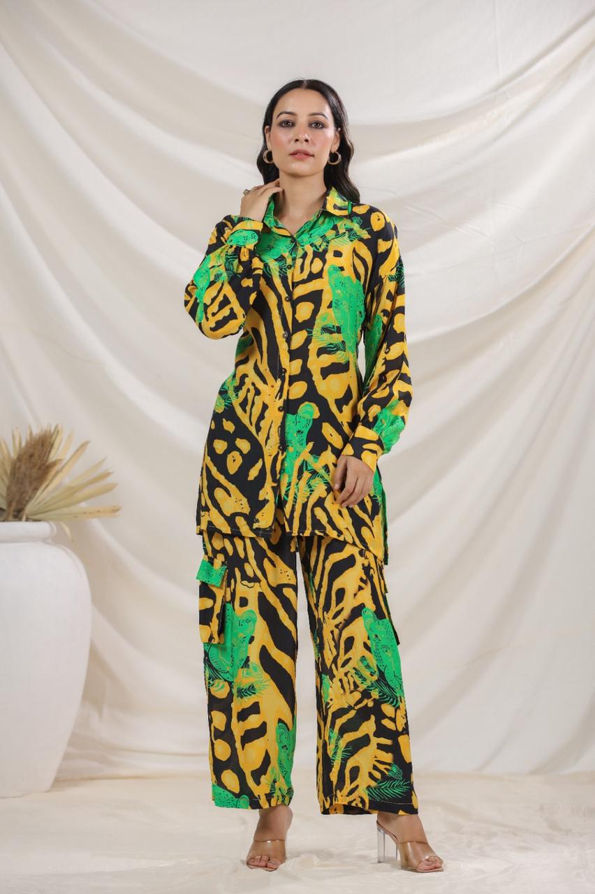 Celebrity style pure muslin silk co ord