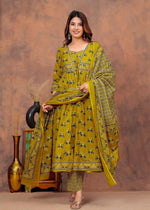 Pure cotton Anarkali full suit set