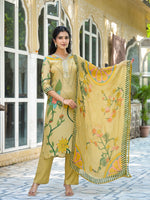 Pure crepe digital printed suit set