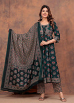 Pure cotton Anarkali full suit set