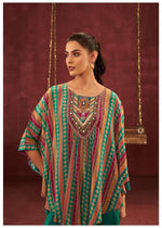Pure chinon kaftan plazzo set
