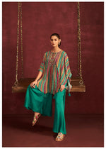 Pure chinon kaftan plazzo set