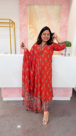 Pure cotton v neck full suit set