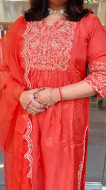 Premium silk zari detailing suit set