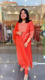 Premium silk zari detailing suit set