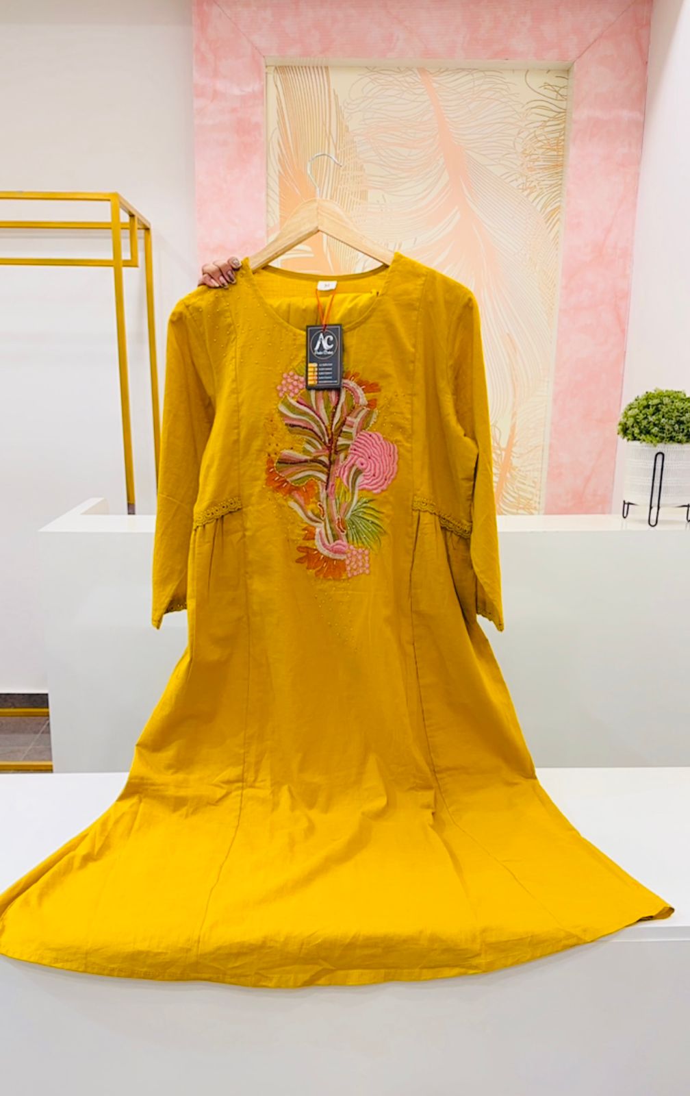 Premium cotton embroidered co ord set