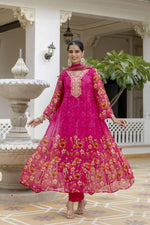Premium shiffon Anarkali suit set