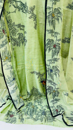 Premium linen cotton chanderi fully katha stitched suit set