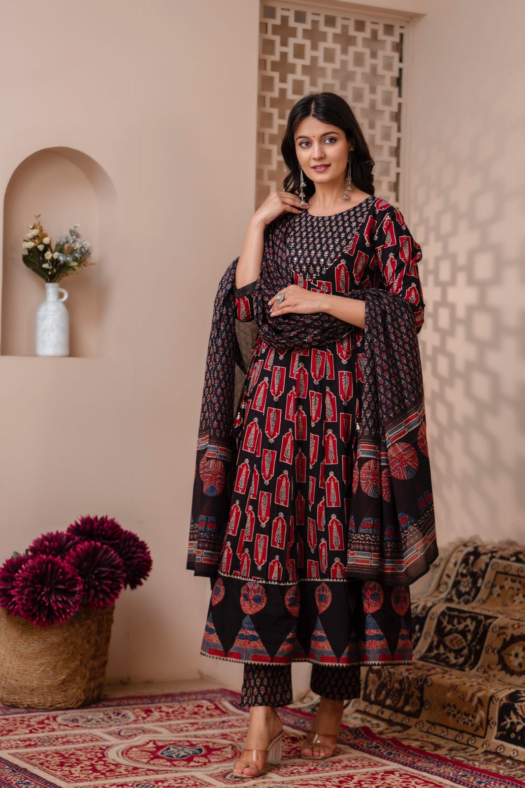 Premium cotton Anarkali suit set