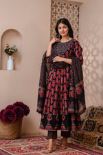 Premium cotton Anarkali suit set