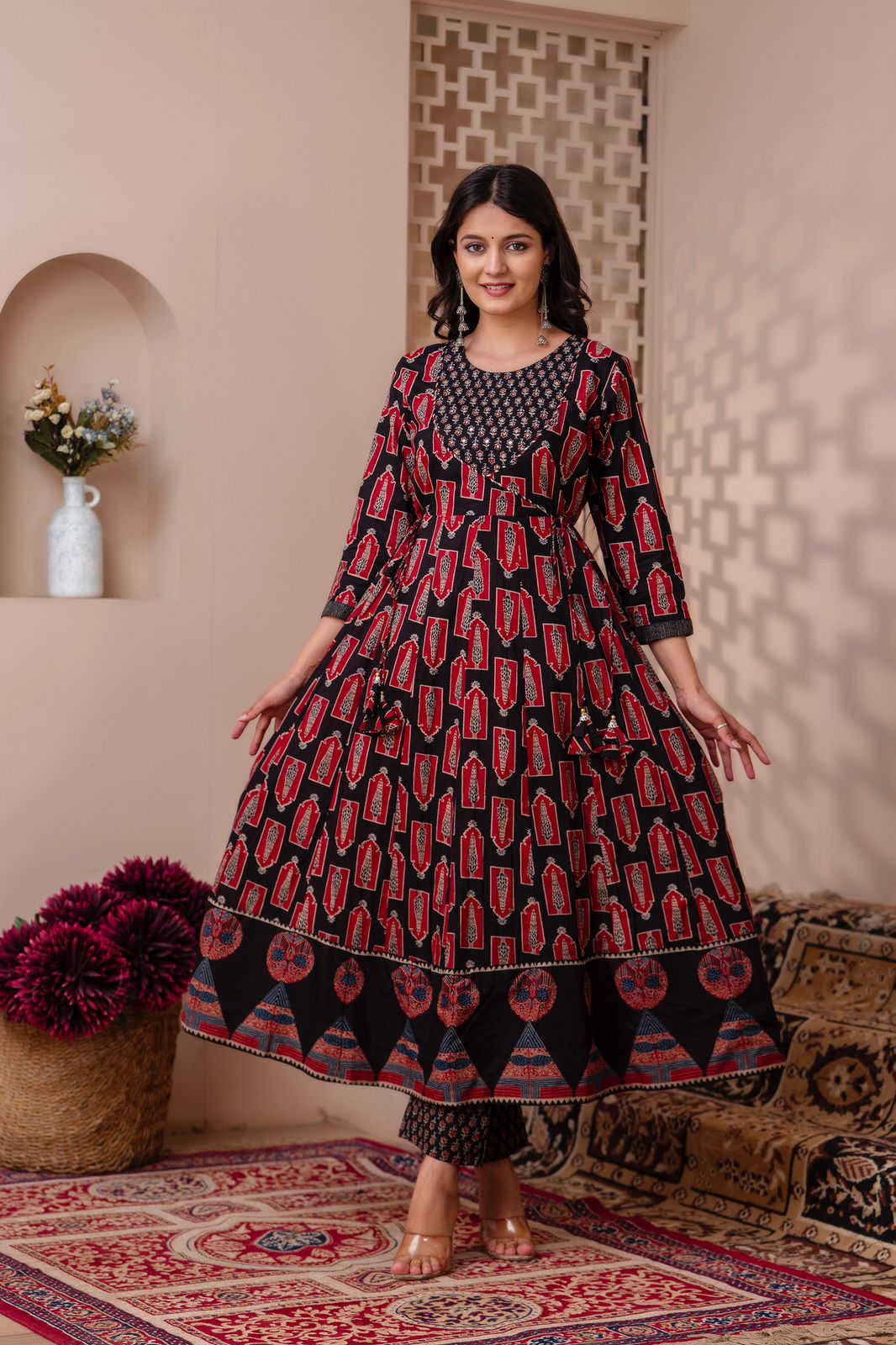 Premium cotton Anarkali suit set
