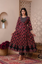 Premium cotton Anarkali suit set