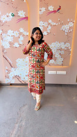 Wow gaji muslin silk Patola kurta pant