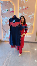 Pretty muslin suit set in blue