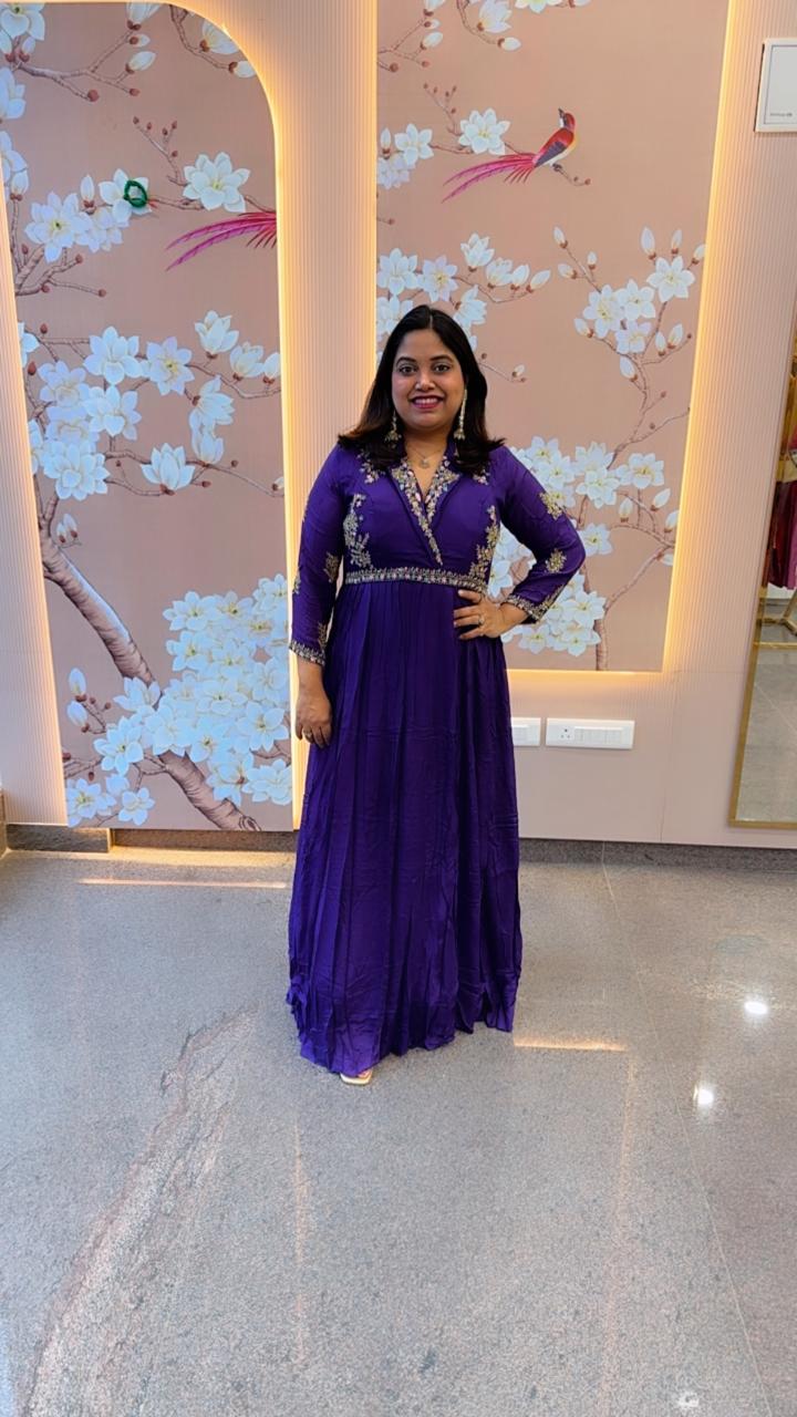 Pretty chinon hand work gown