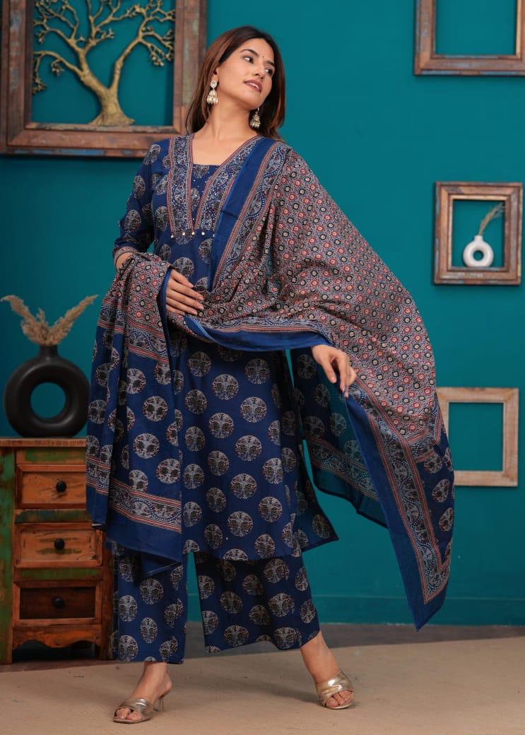 Pretty cotton full suit set