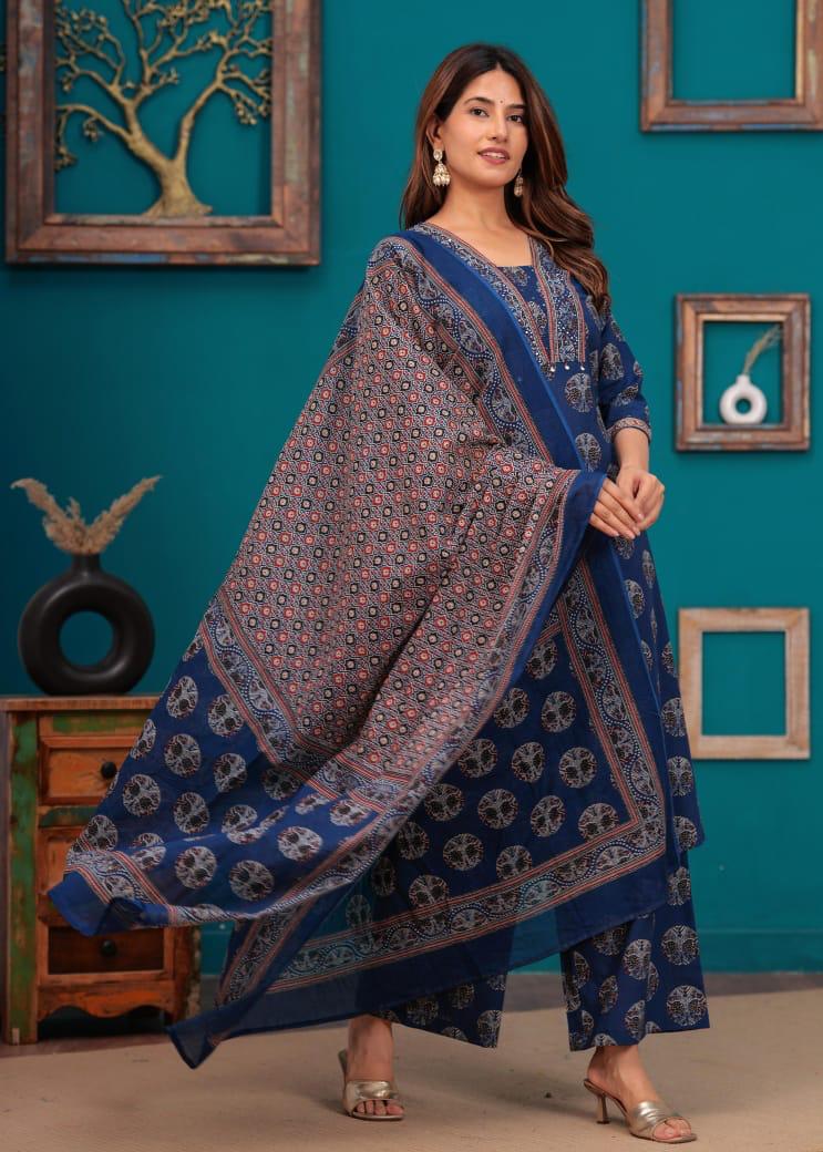 Pretty cotton full suit set