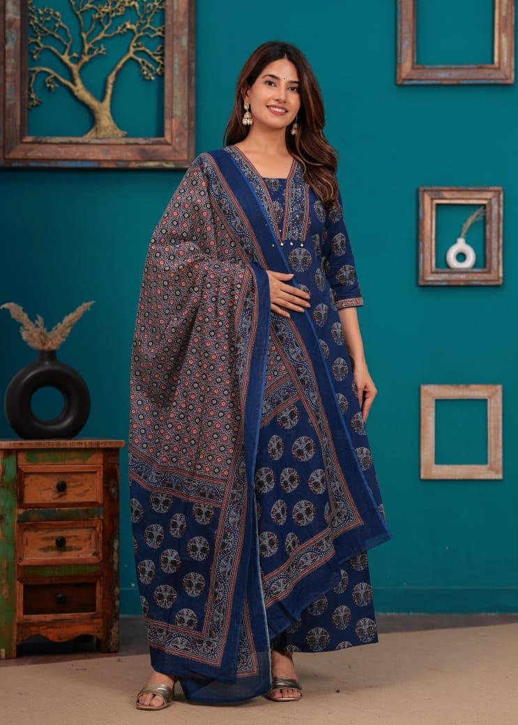 Pretty cotton full suit set