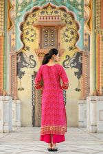 Wow gaji muslin silk bandhani kurta pant