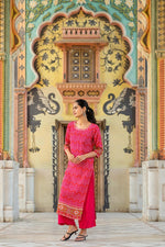 Wow gaji muslin silk bandhani kurta pant