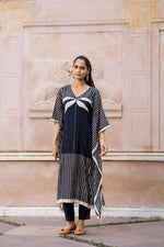 Pure muslin silk digital printed kaftan