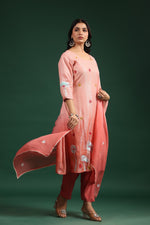 Pretty crushed shimmer tissue applique suit set