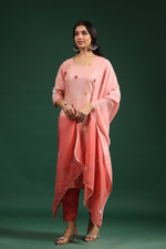 Pretty crushed shimmer tissue applique suit set