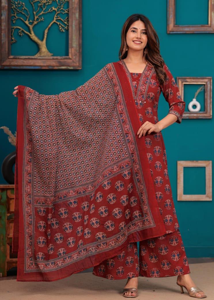 Pretty cotton full suit set