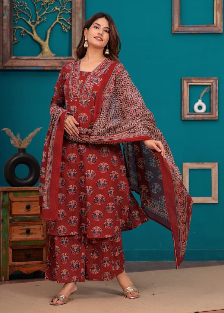 Pretty cotton full suit set