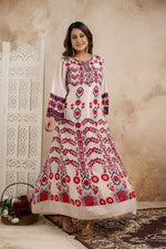 Super pretty Anarkali mirror work suit set