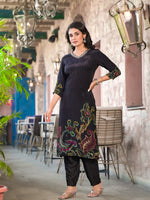 Pure crepe digital printed suit set