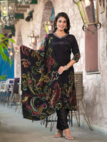 Pure crepe digital printed suit set