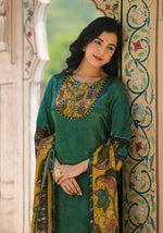 Premium gaji silk kalamkari suit set