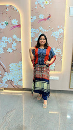 Pretty gaji silk lakri patta kaftan