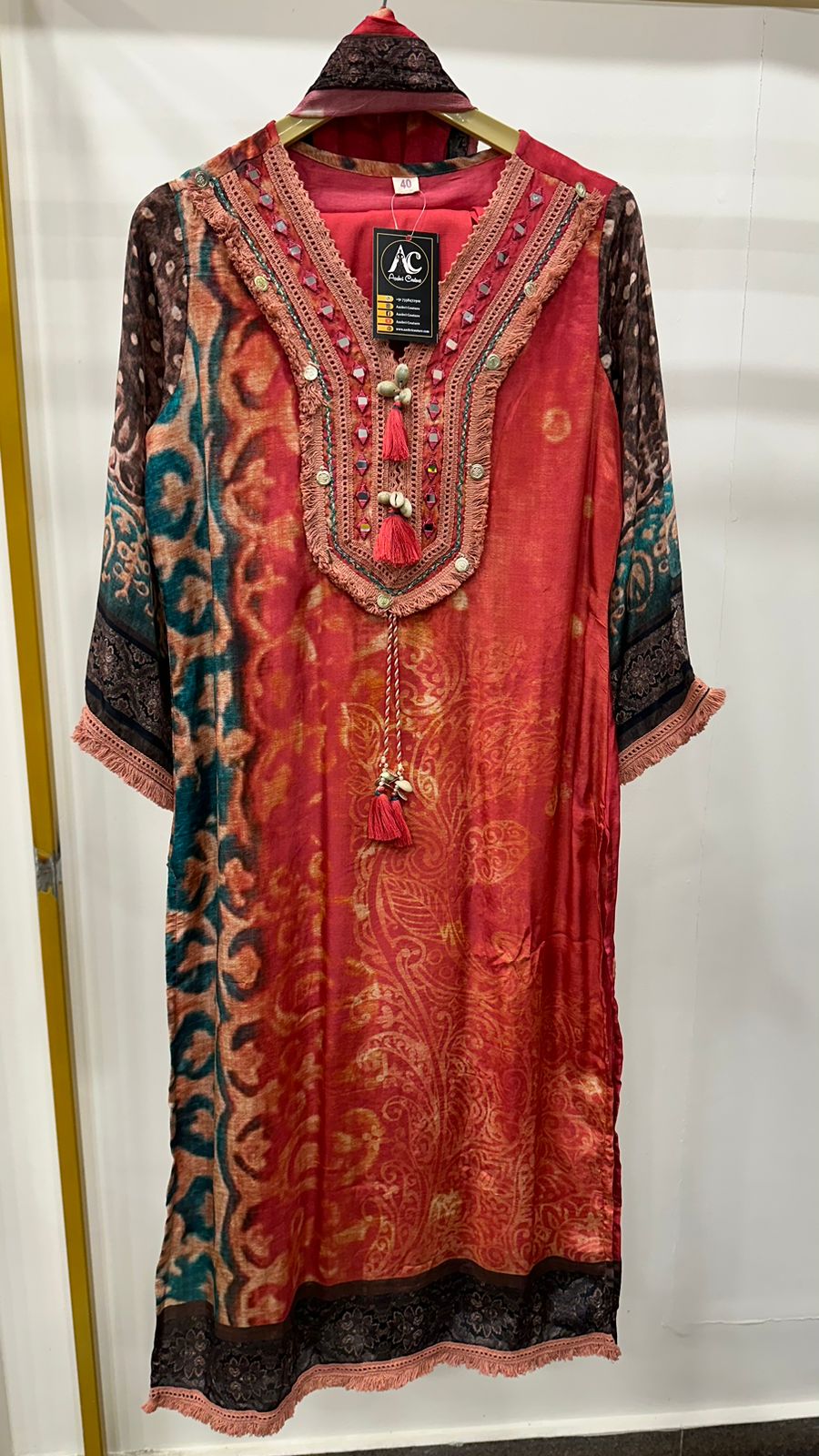 Stylish pure crepe suit set