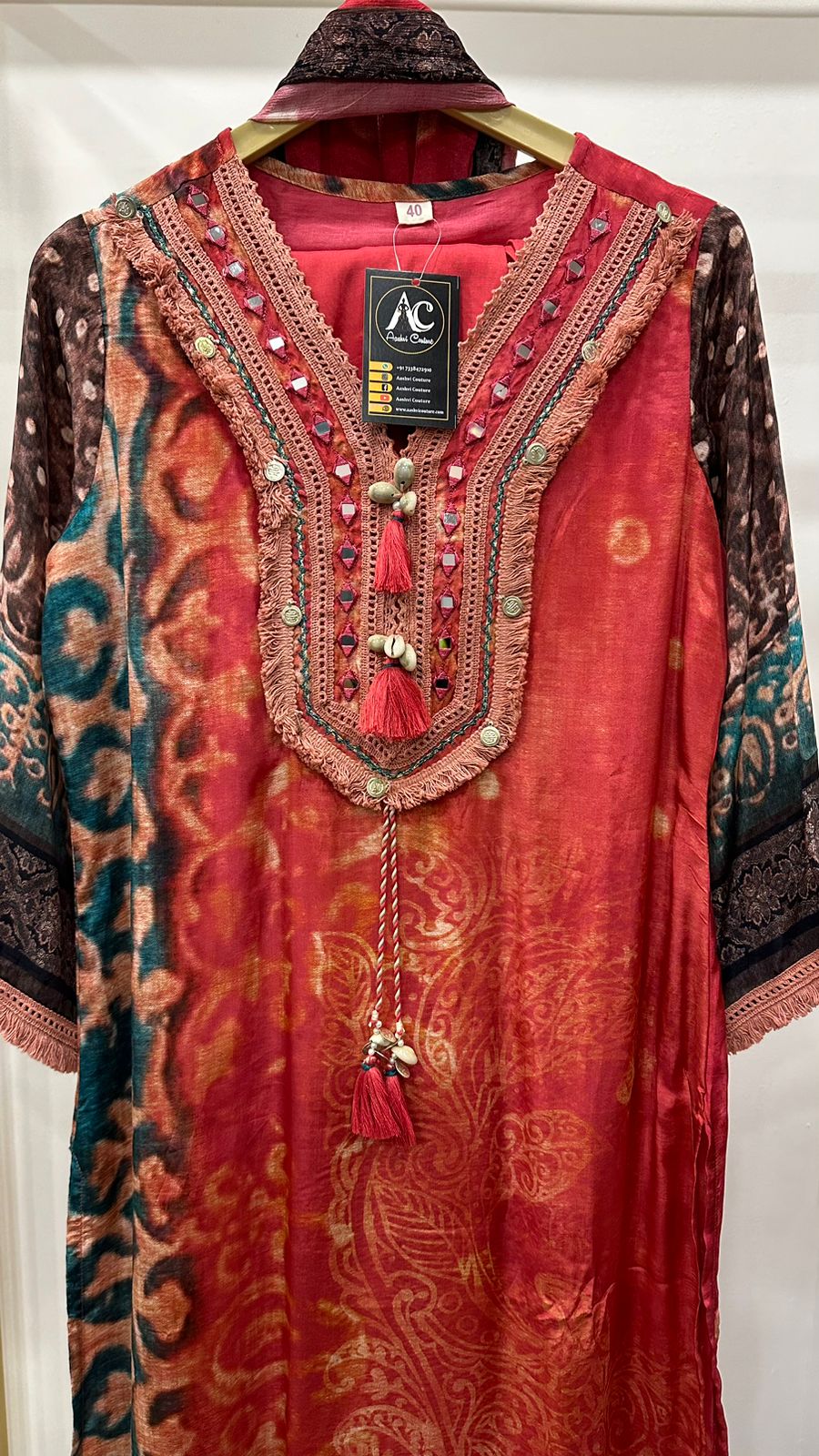 Stylish pure crepe suit set