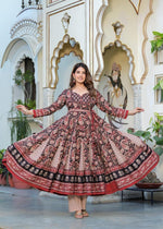Pretty cotton Anarkali suit set