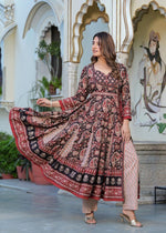 Pretty cotton Anarkali suit set