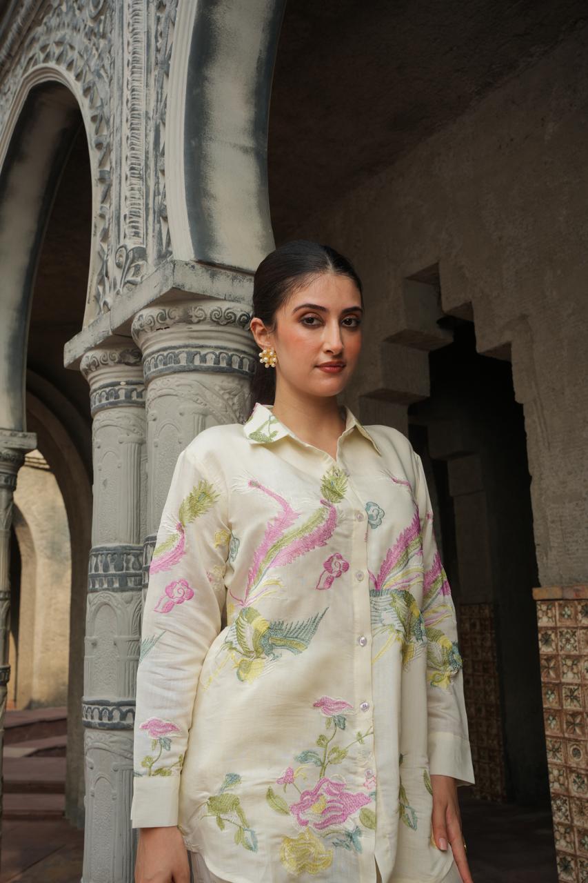 Gorgeous muslin lining embroidered Co ord set