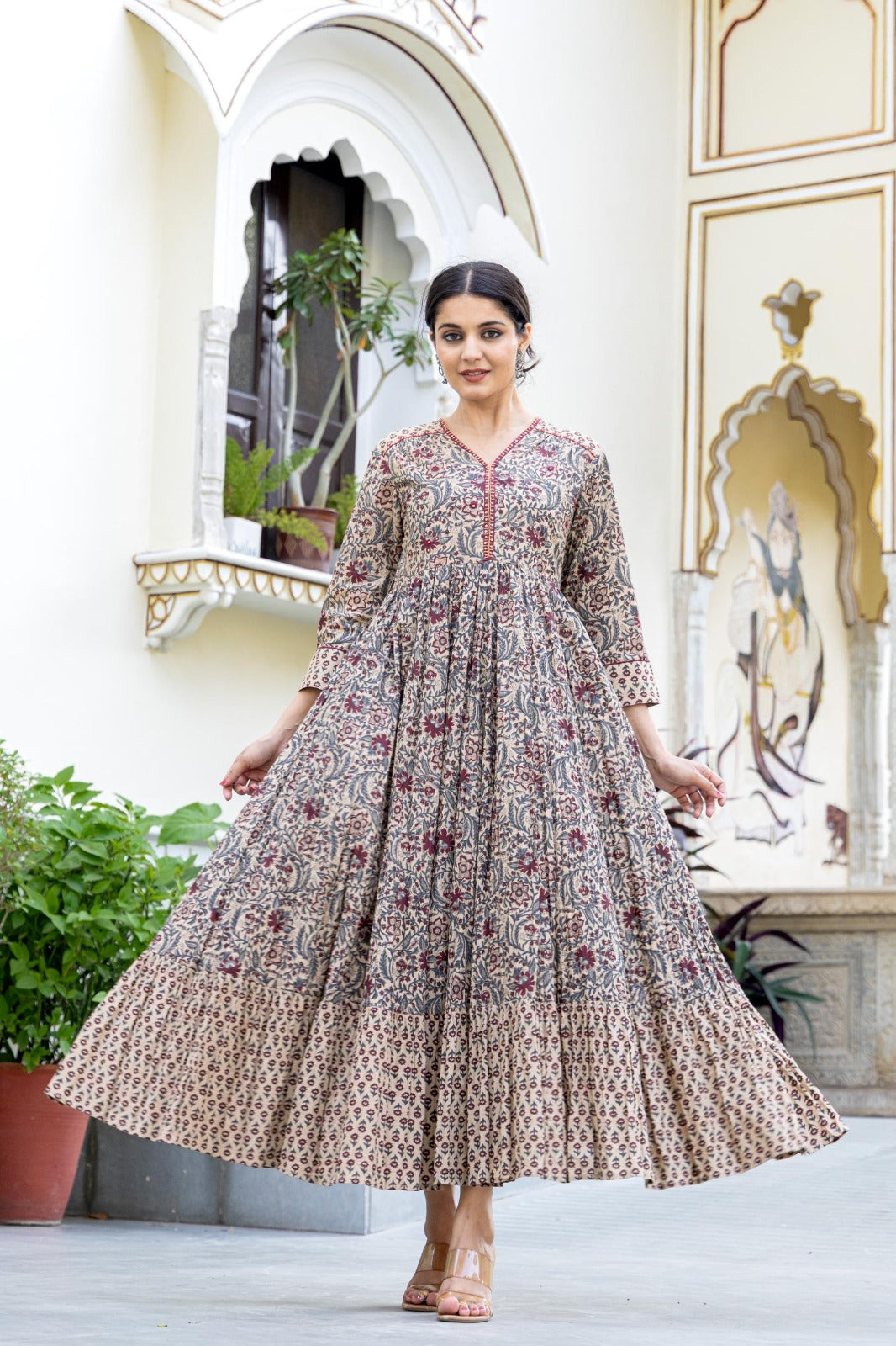 Premium cotton mul cotton lining gown