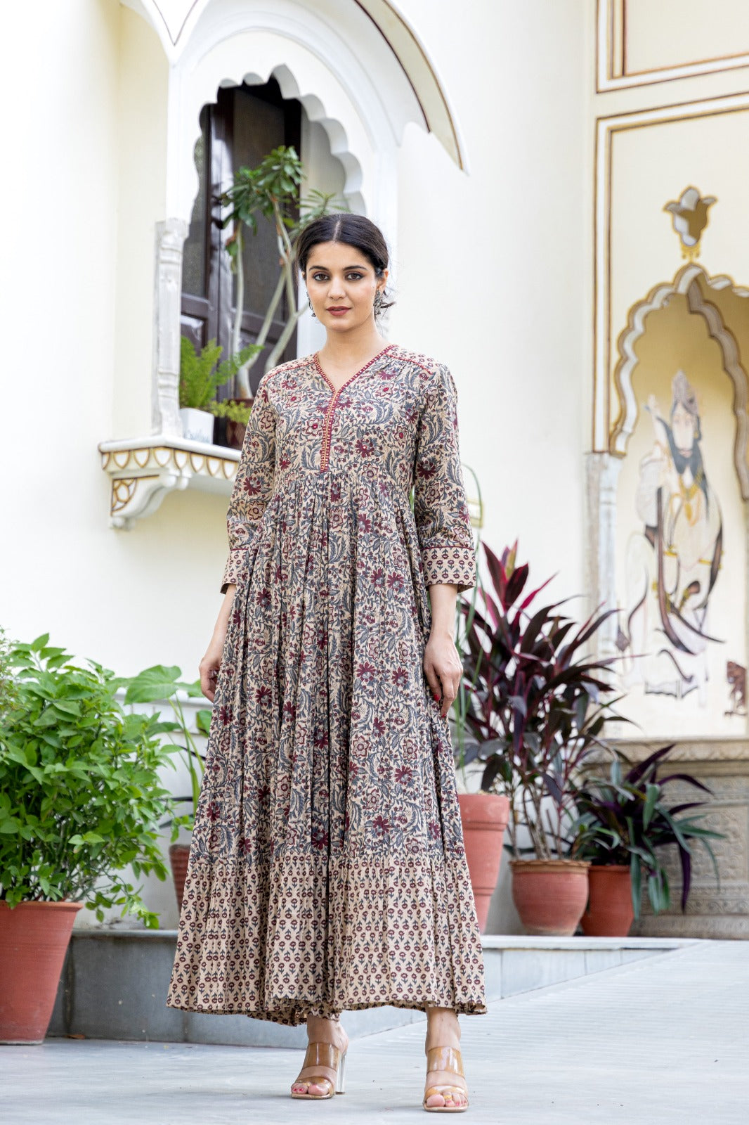 Premium cotton mul cotton lining gown