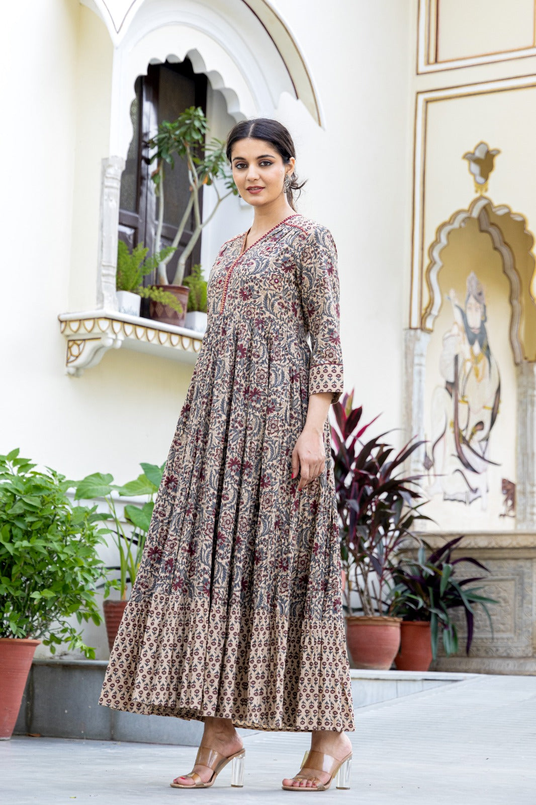 Premium cotton mul cotton lining gown