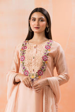 Embroidered premium lining silk suit set