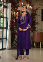 Dola silk embellished suit set !!