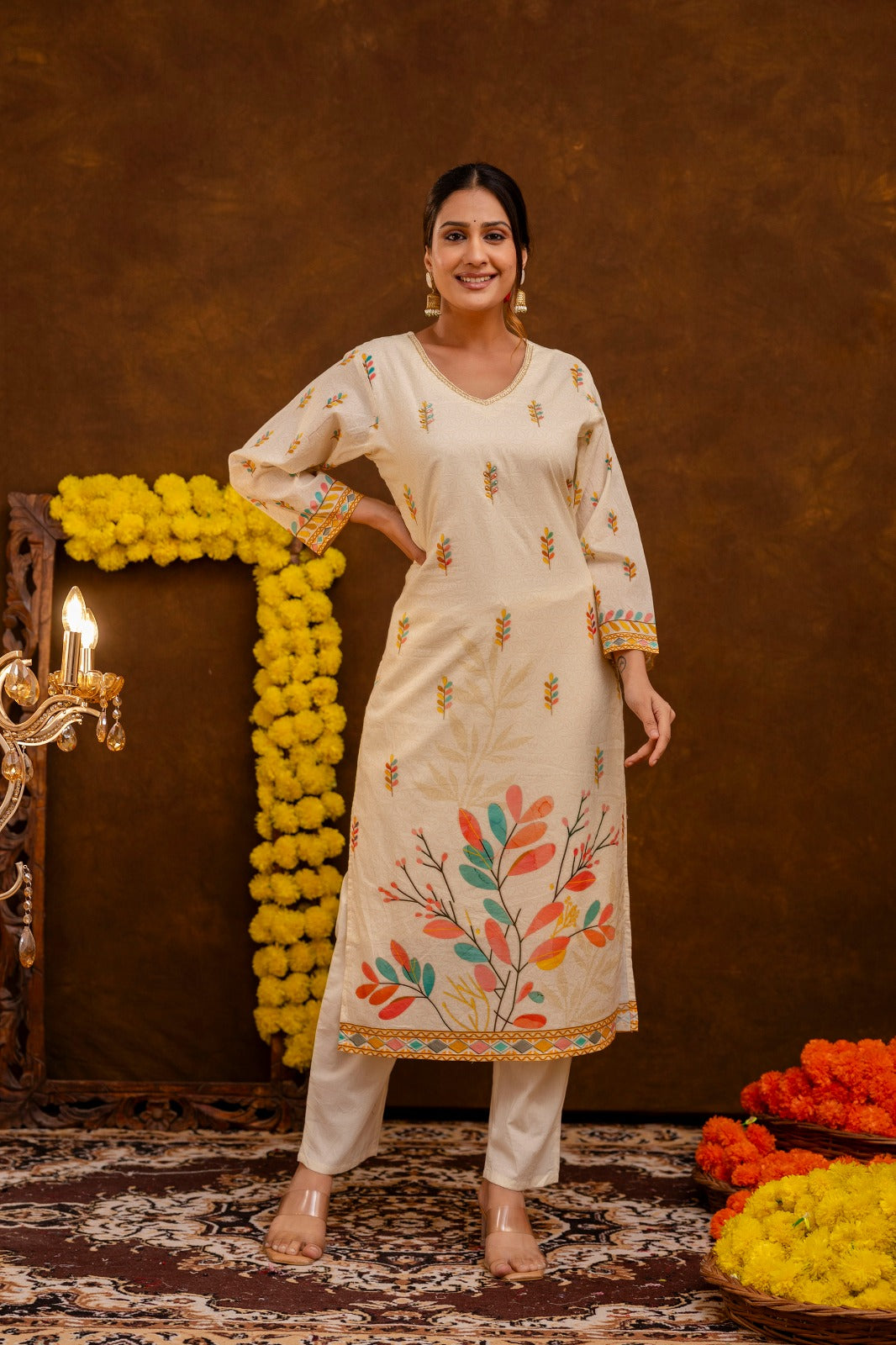 Pretty cotton full suit set