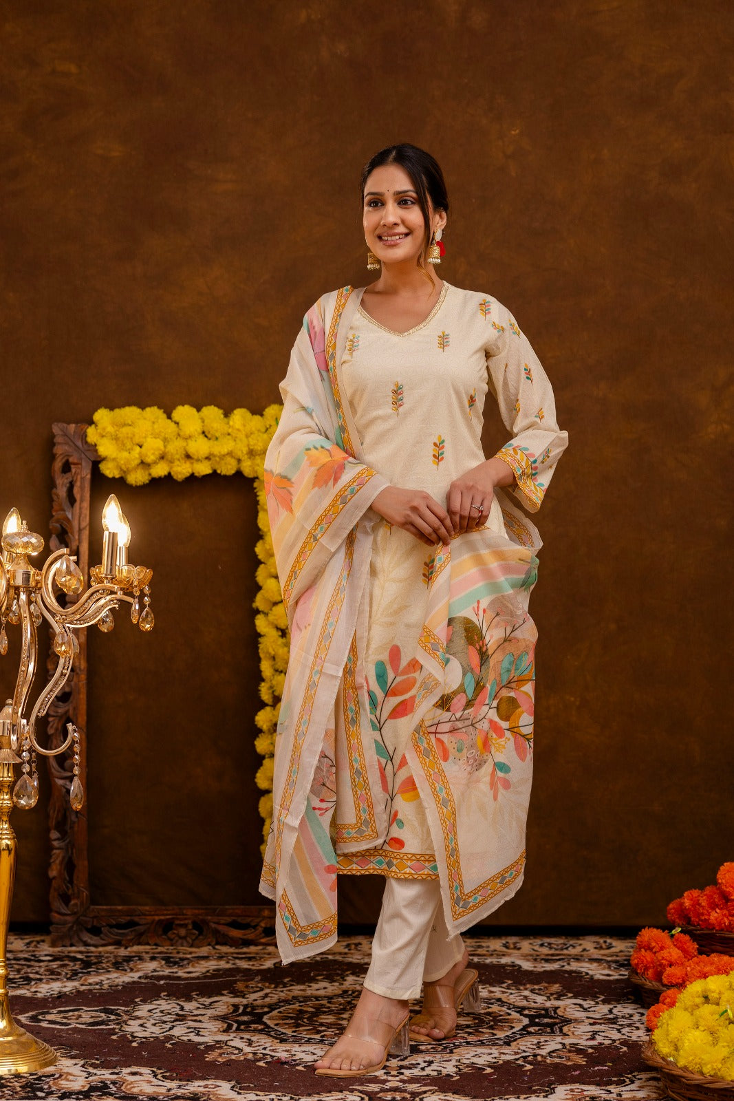 Pretty cotton full suit set