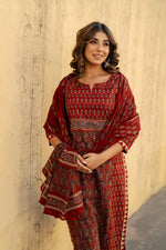 Pretty ajrakh cotton full suit