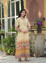 Pretty muslin silk Anarkali suit set