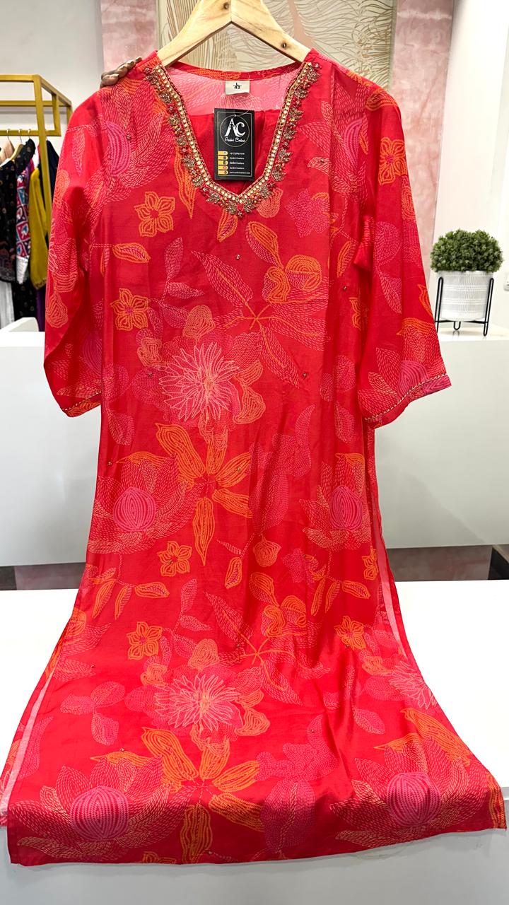 Pure muslin silk kurta pant