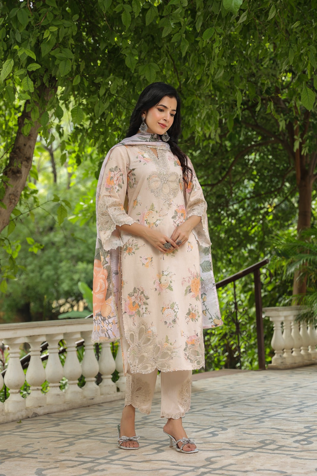 Premium cotton with Zari work